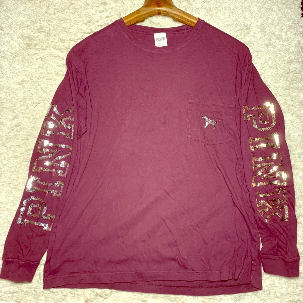 Pink Maroon long sleeve